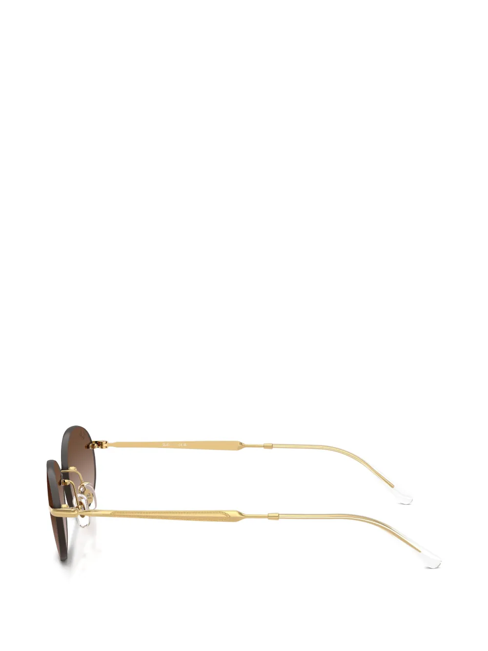 Ray-Ban Zonnebril met ovalen montuur Beige