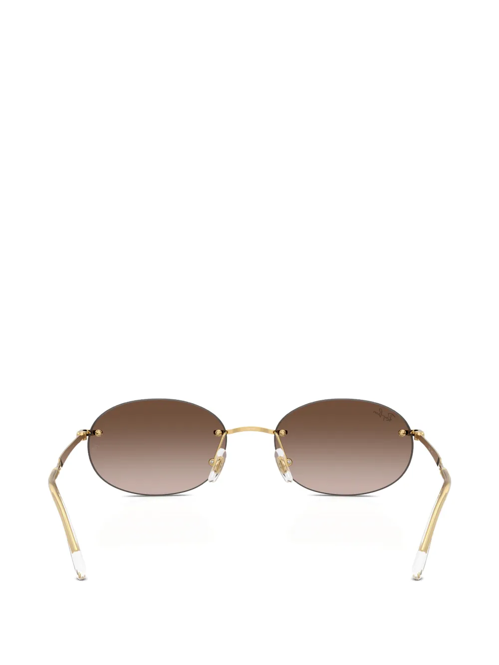 Ray-Ban Zonnebril met ovalen montuur Beige