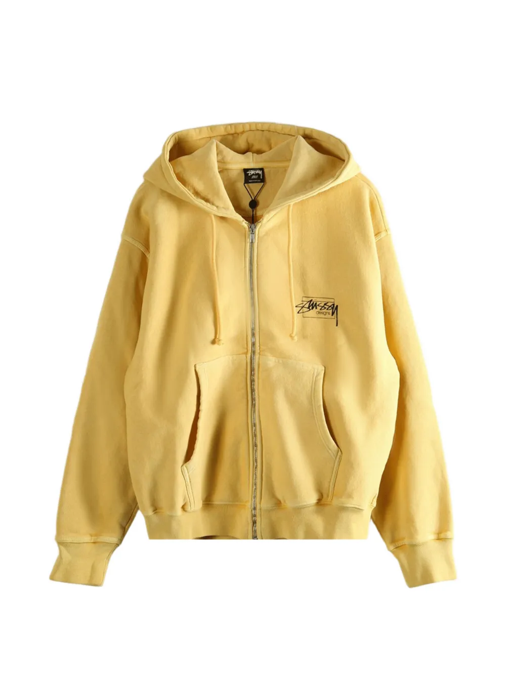 Stüssy zip hooded hoodie - Giallo