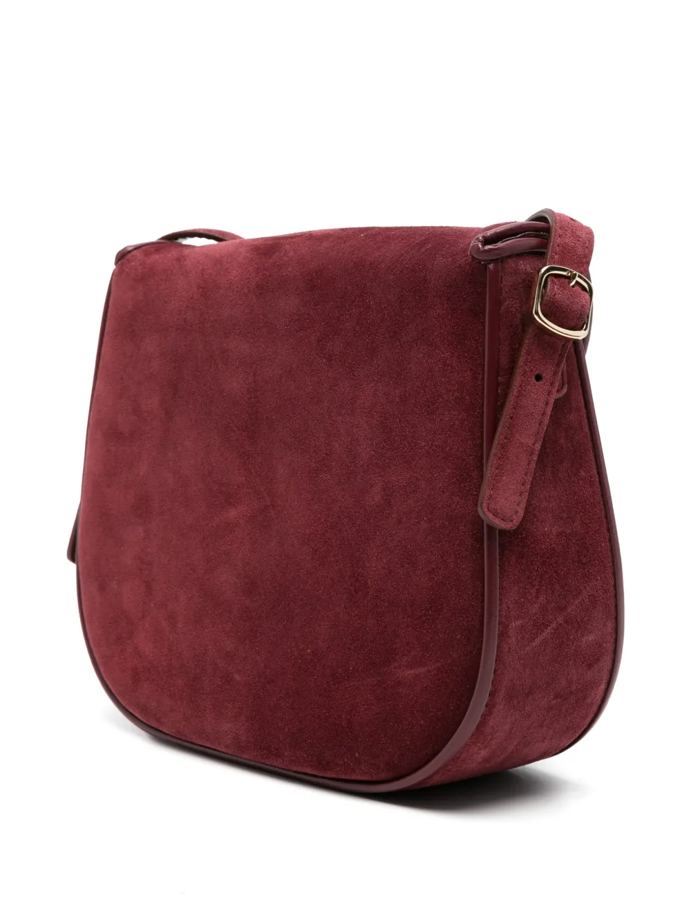  Santoni Buckled Leather Shoulder Bag - Red 