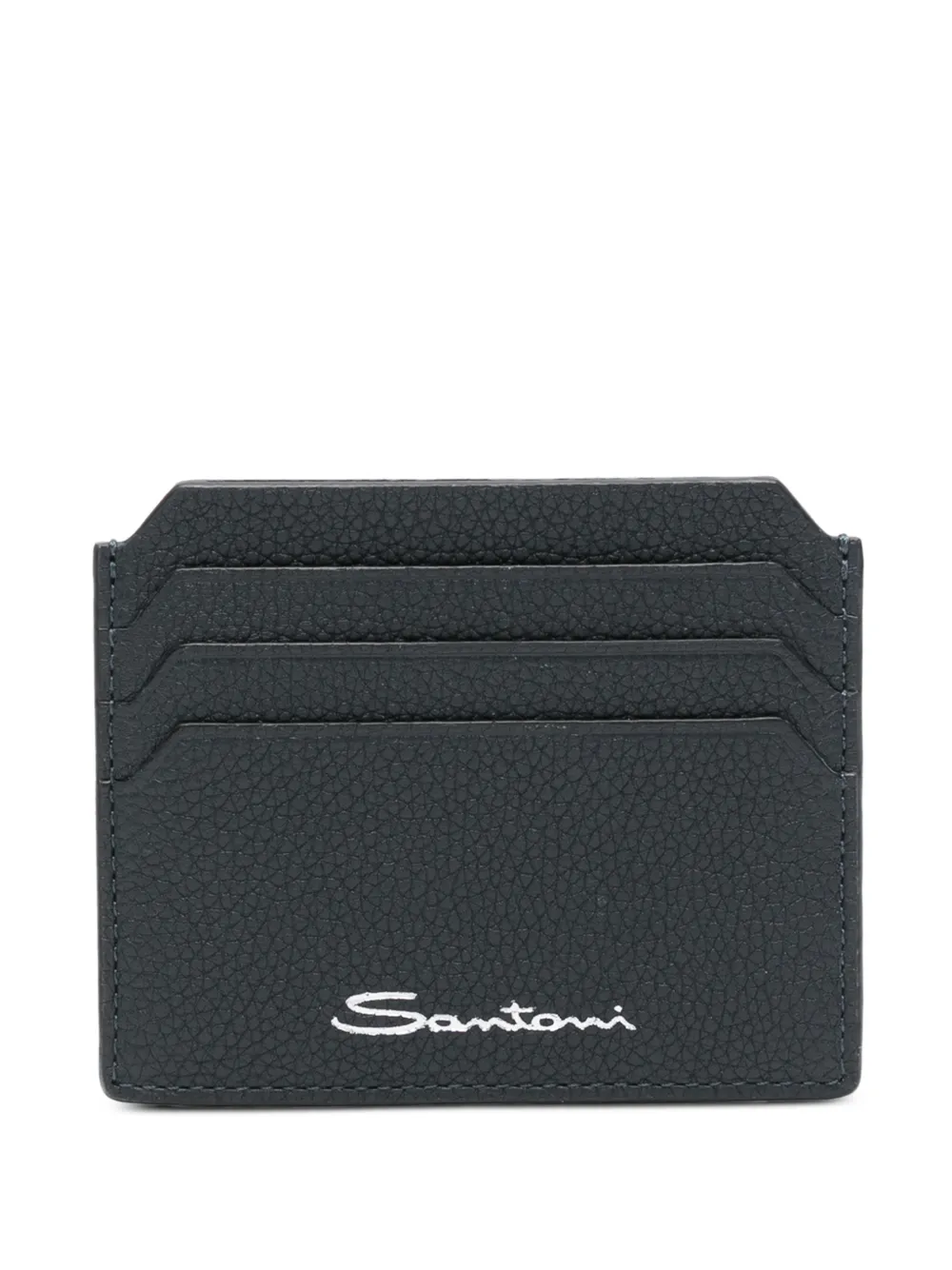 Santoni leather cardholder - Blau