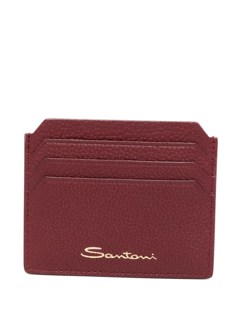 Santoni logo-print wallet - Rosso