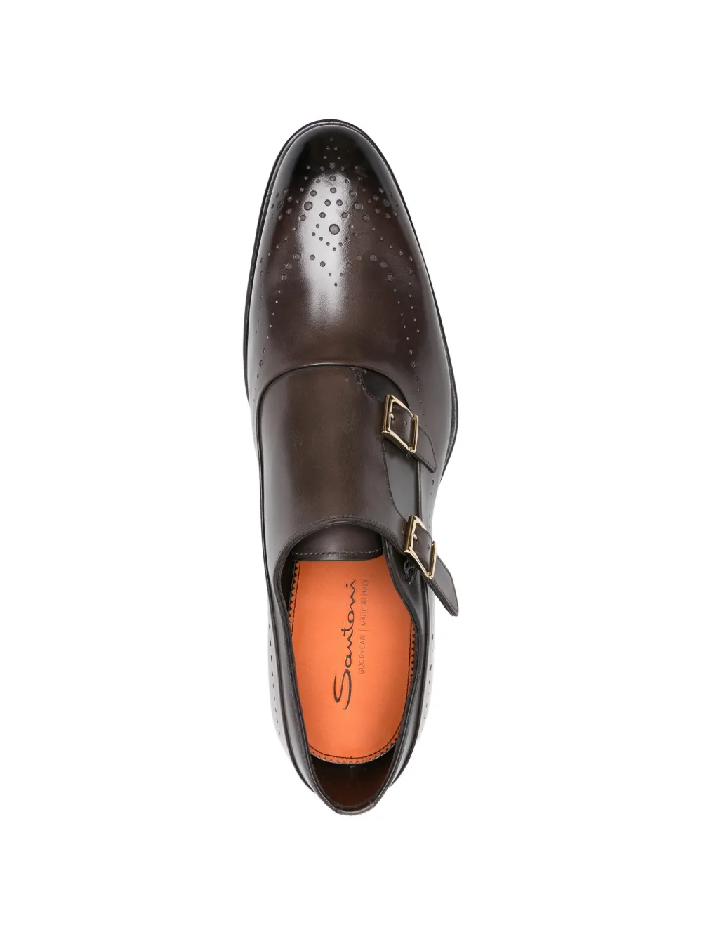 Santoni double-buckle monk shoes Bruin