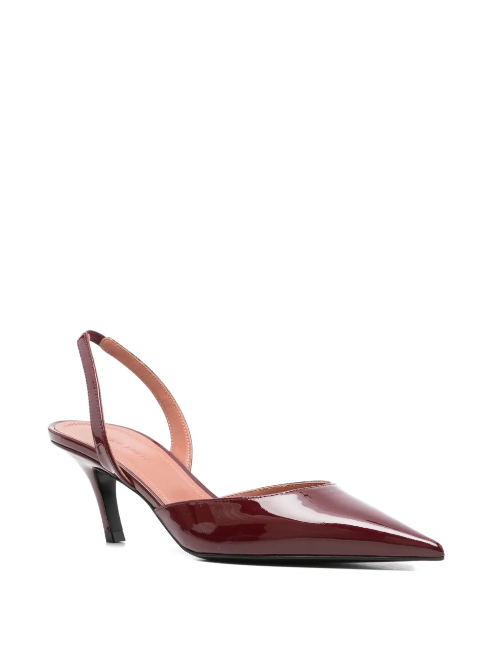 Amina Muaddi Slingback pumps met puntige neus Rood