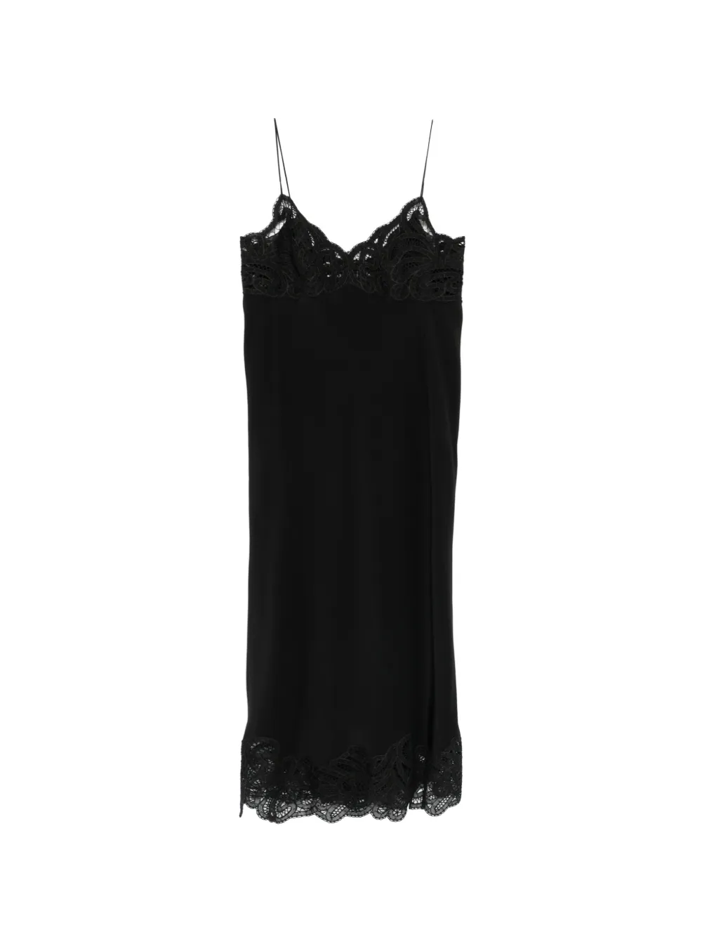 Ermanno Scervino lace-panel midi dress - Nero