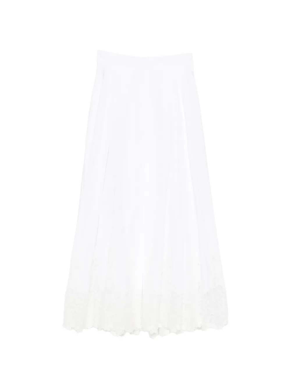 Ermanno Scervino lace-trim midi skirt - Bianco