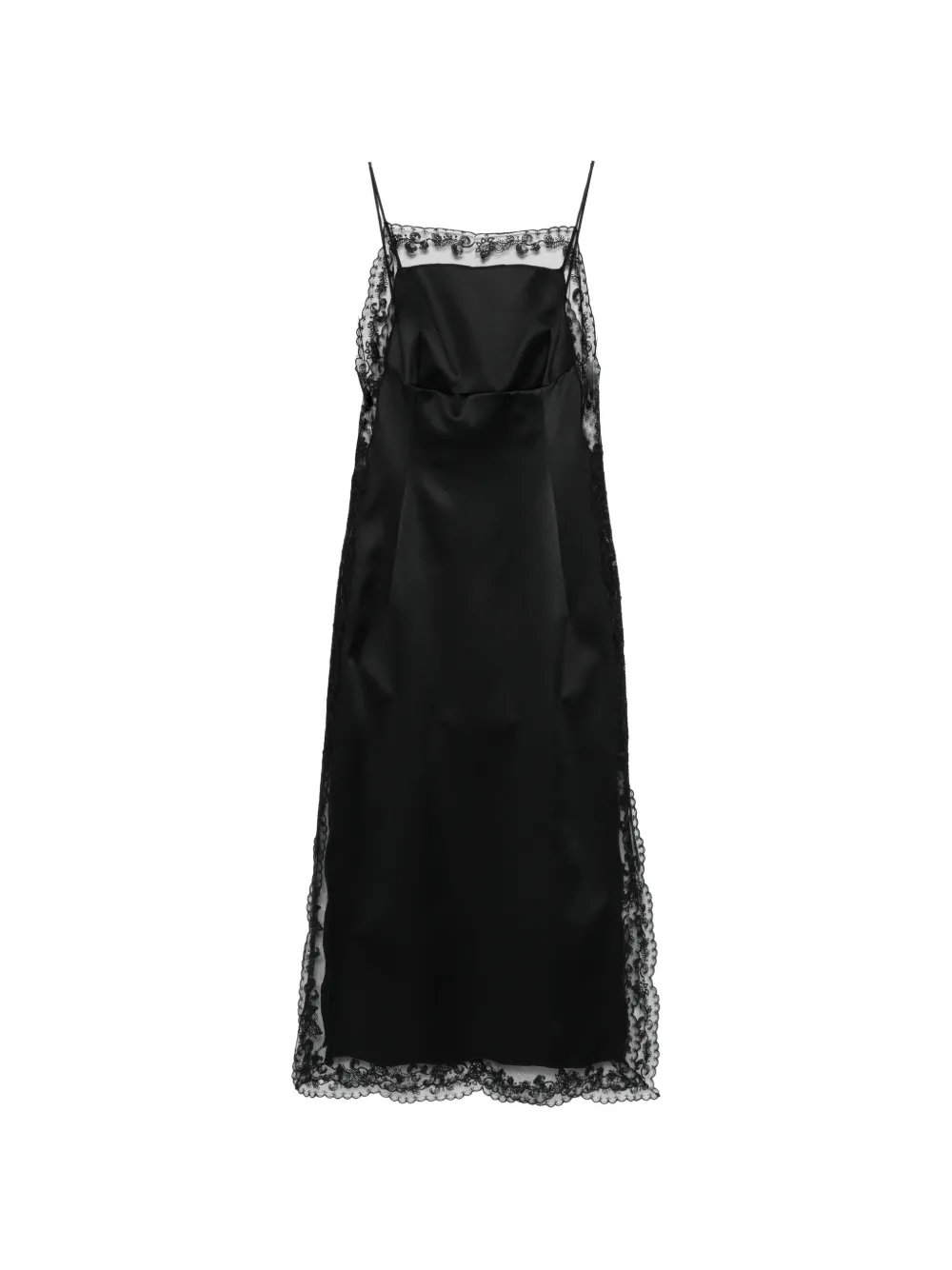 Ermanno Scervino lace-trim midi dress - Nero