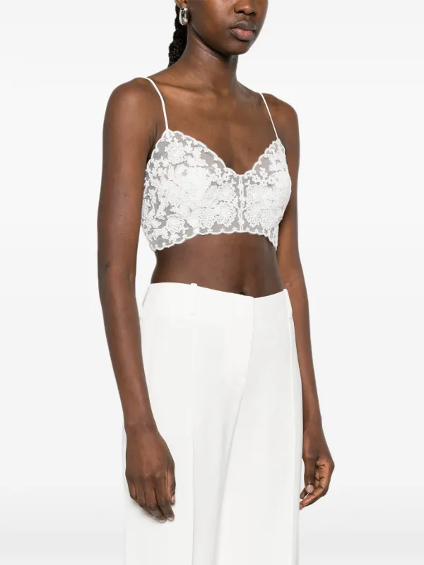 Ermanno Scervino Lace Bralette | White | FARFETCH JO