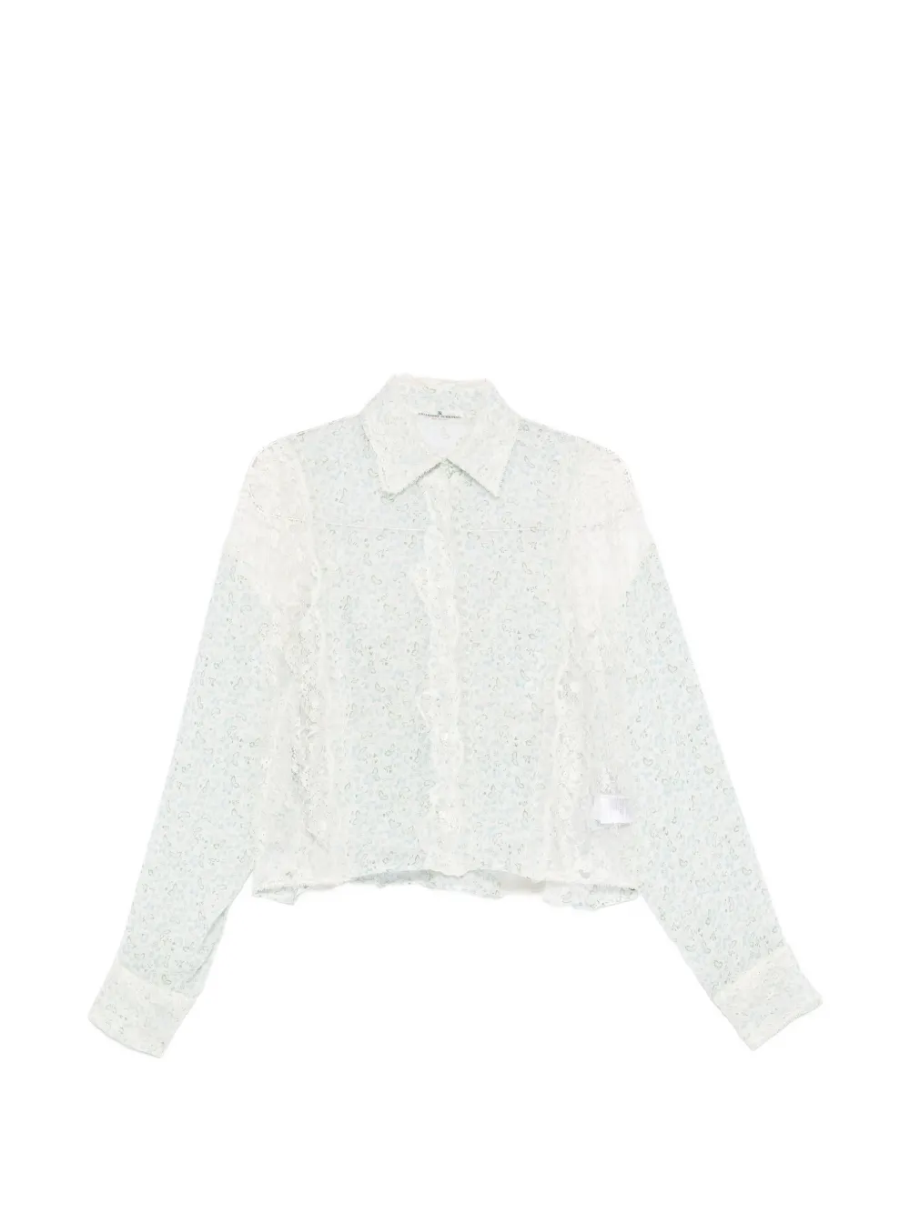 Ermanno Scervino Camicia in pizzo a fiori - Verde