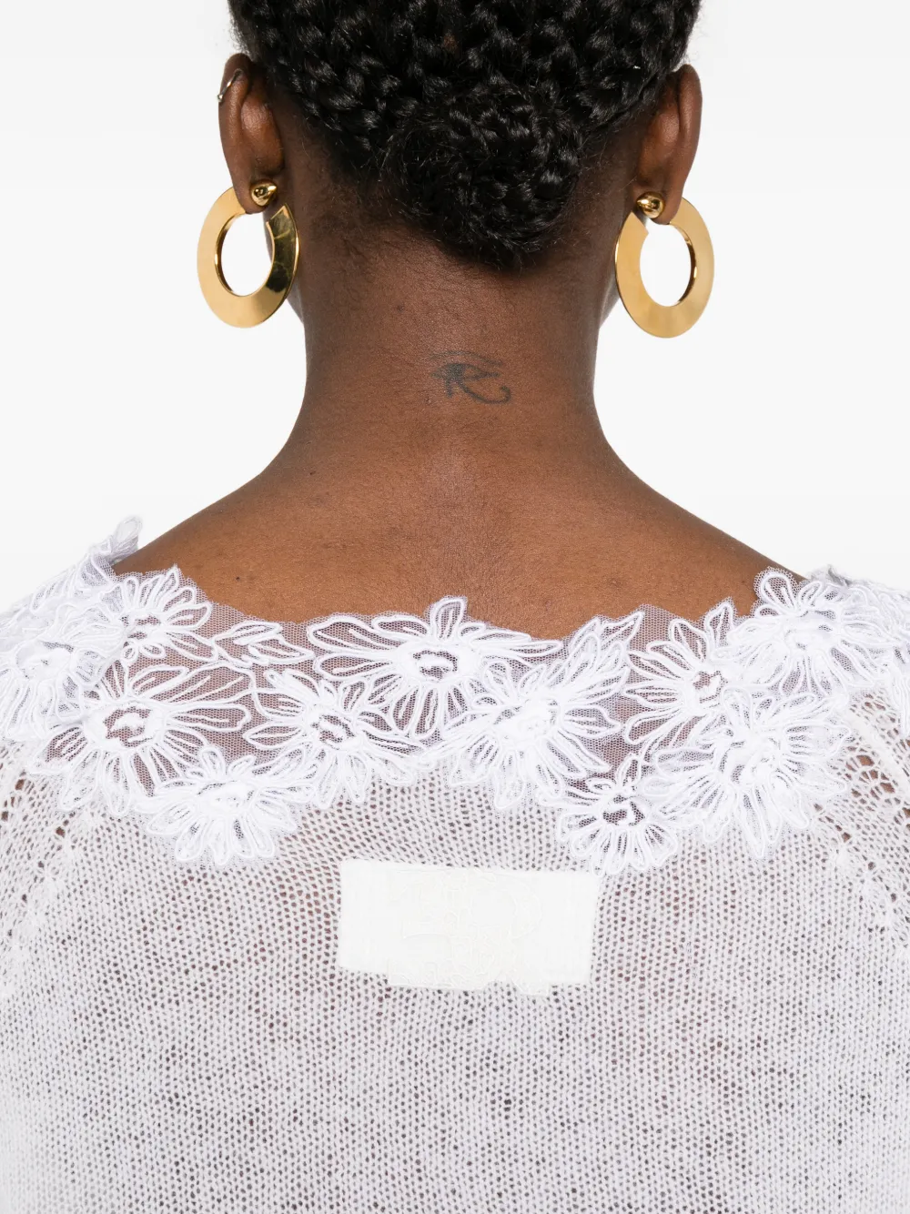 Lace-Trim Sweater