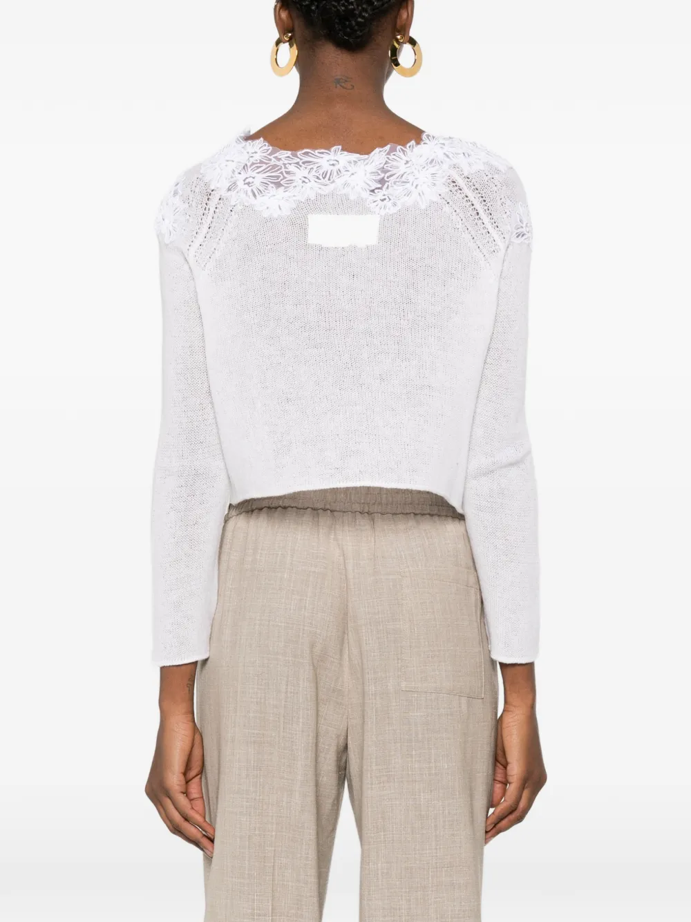 Lace-Trim Sweater