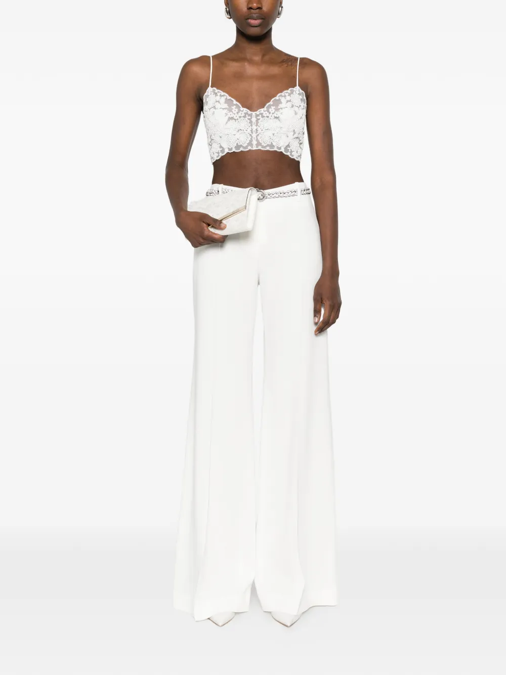 Ermanno Scervino Broek met wijde pijpen Wit
