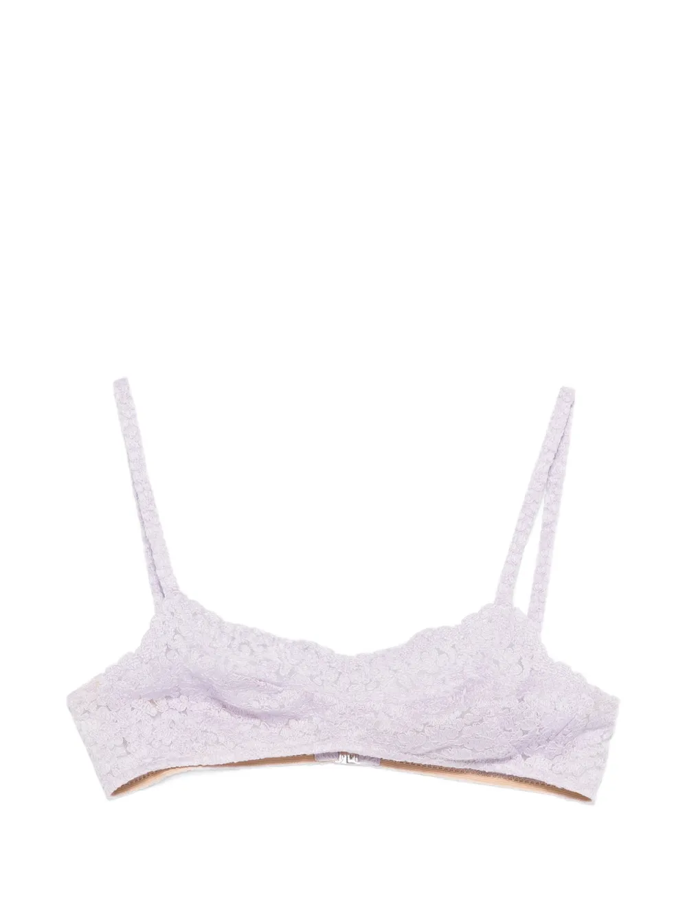 Ermanno Scervino Top crop con ricamo - Viola