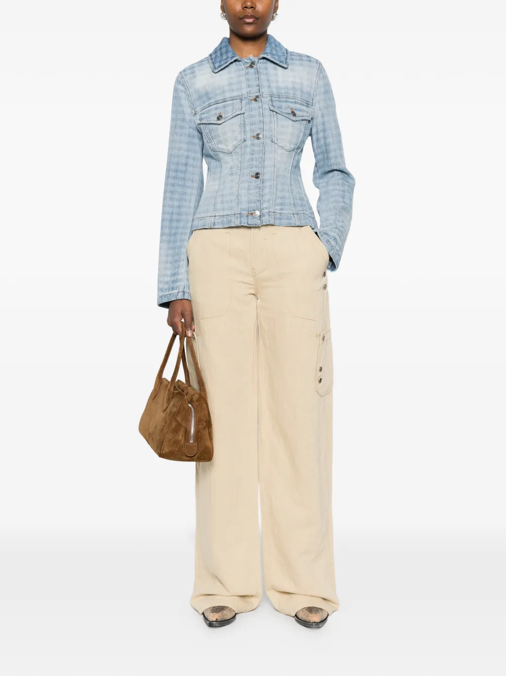  Ermanno Scervino Check Pocket Jacket - Blue 