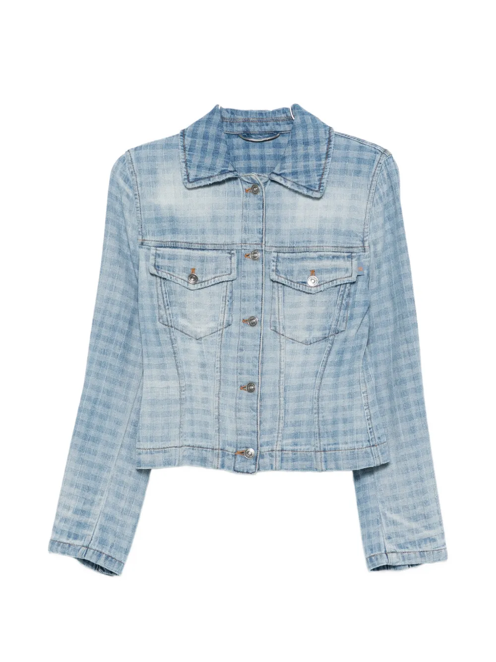 Ermanno Scervino Check Pocket Jacket In Blue