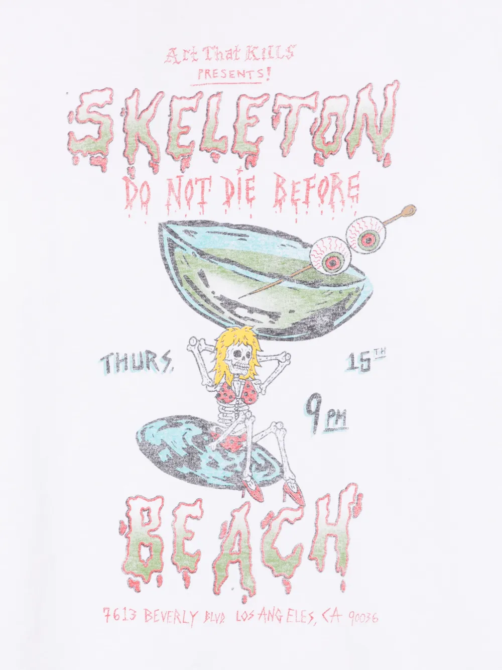  Gallery Dept. Skeleton -graphic T-shirt - White 