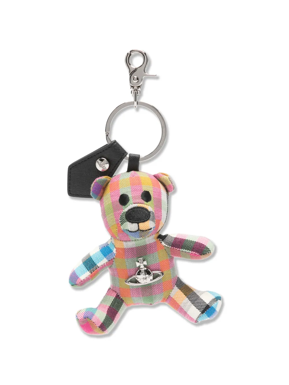Vivienne Westwood checked teddy-bear keyring - Rosa