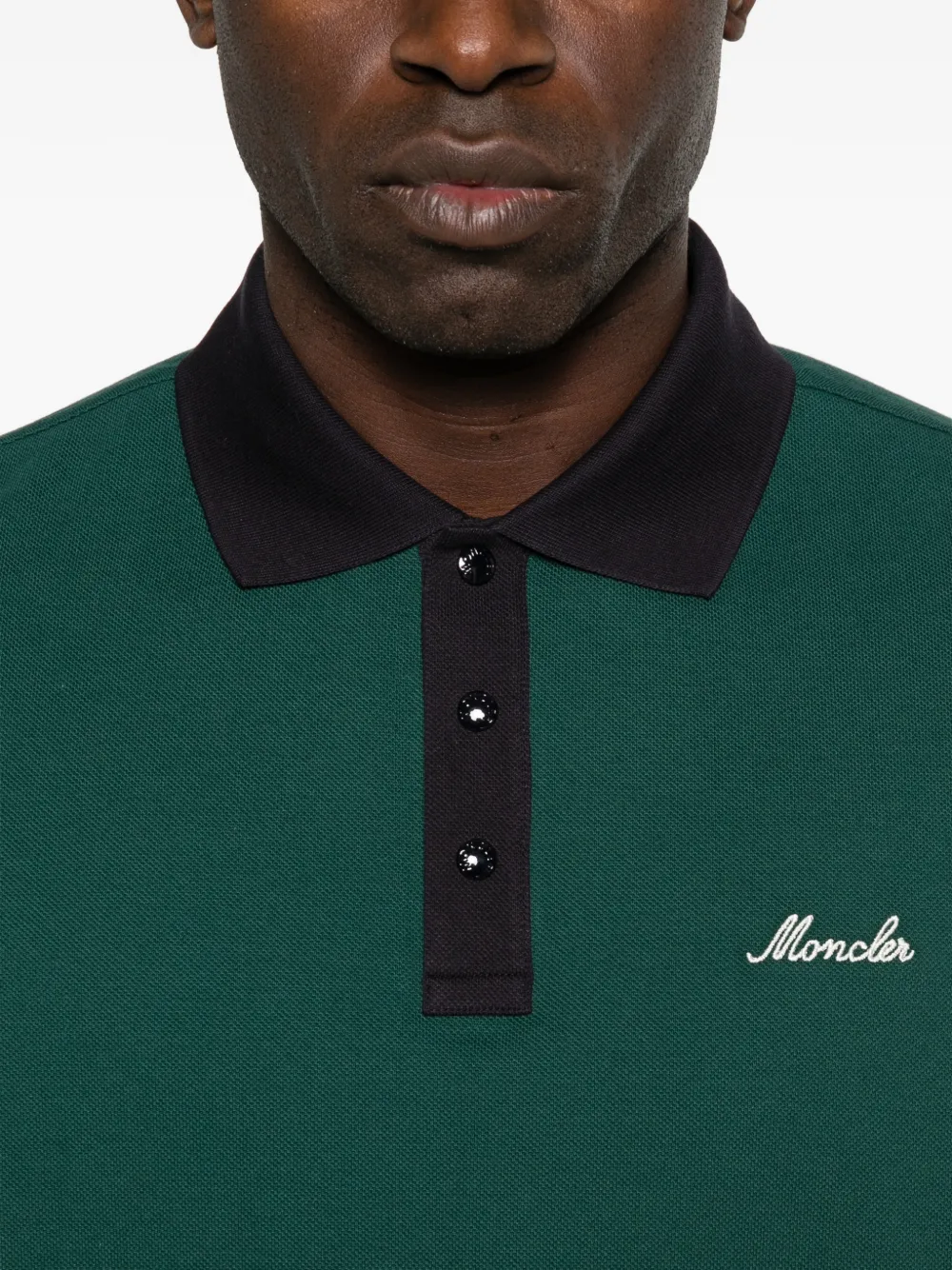 Moncler Poloshirt met geborduurd logo Groen