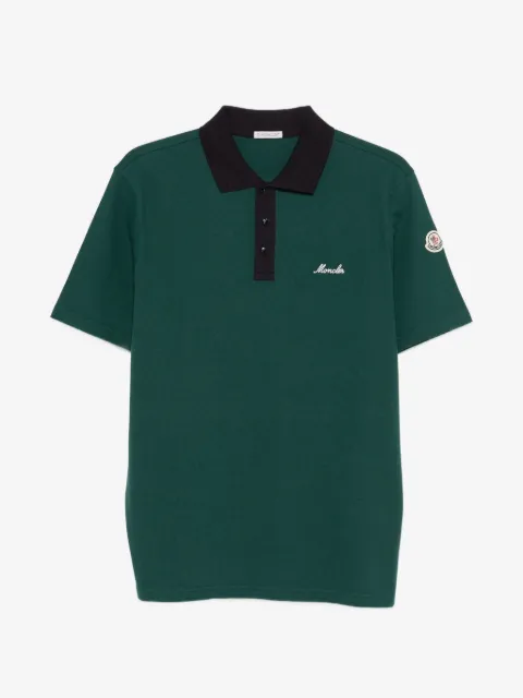 Moncler playera tipo polo con logo bordado