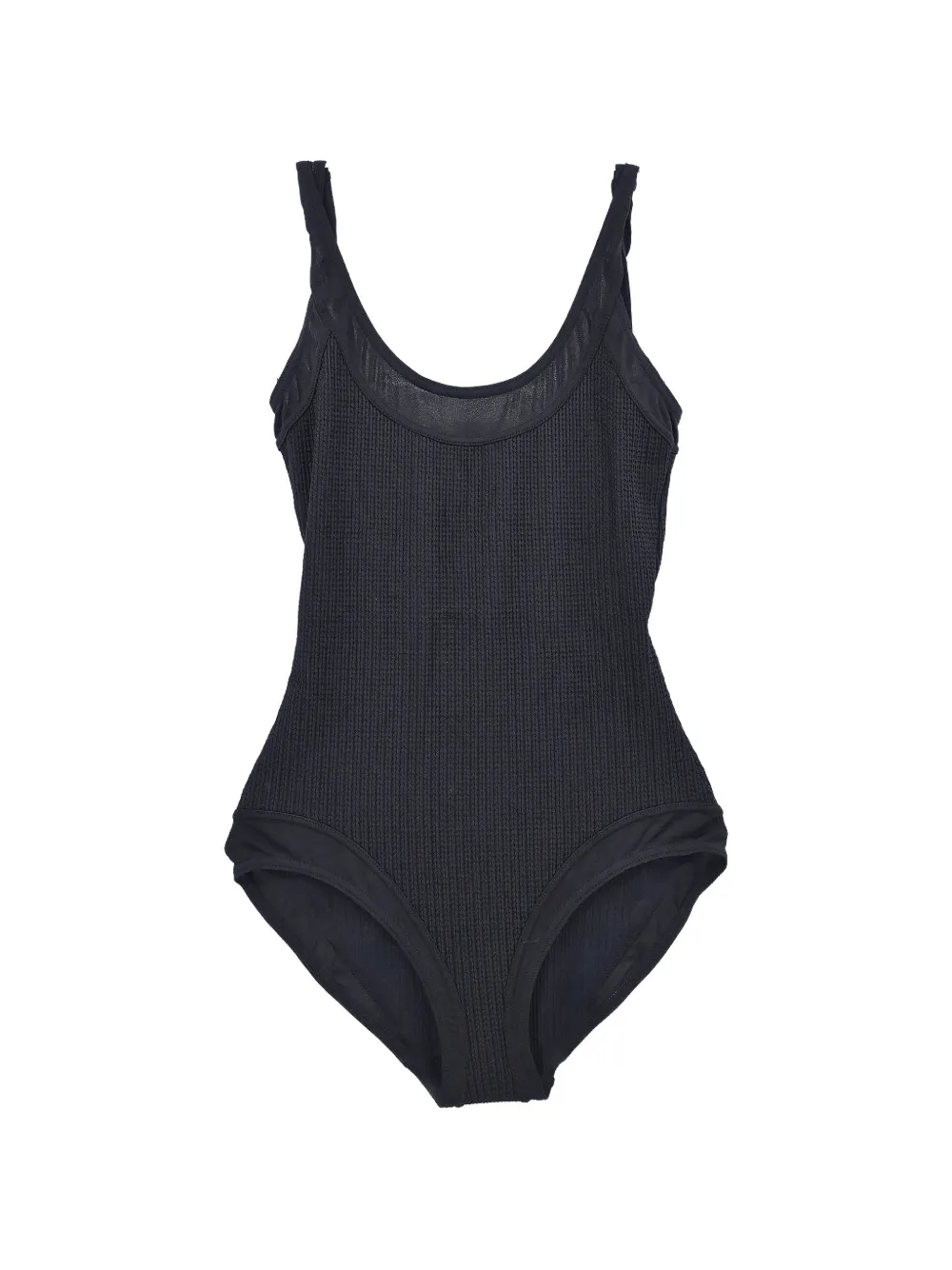 CHANEL Pre-Owned maillot de bain à logo CC (1998) - Noir CHANEL Pre-Owned maillot de bain à logo CC (1998) - Noir
