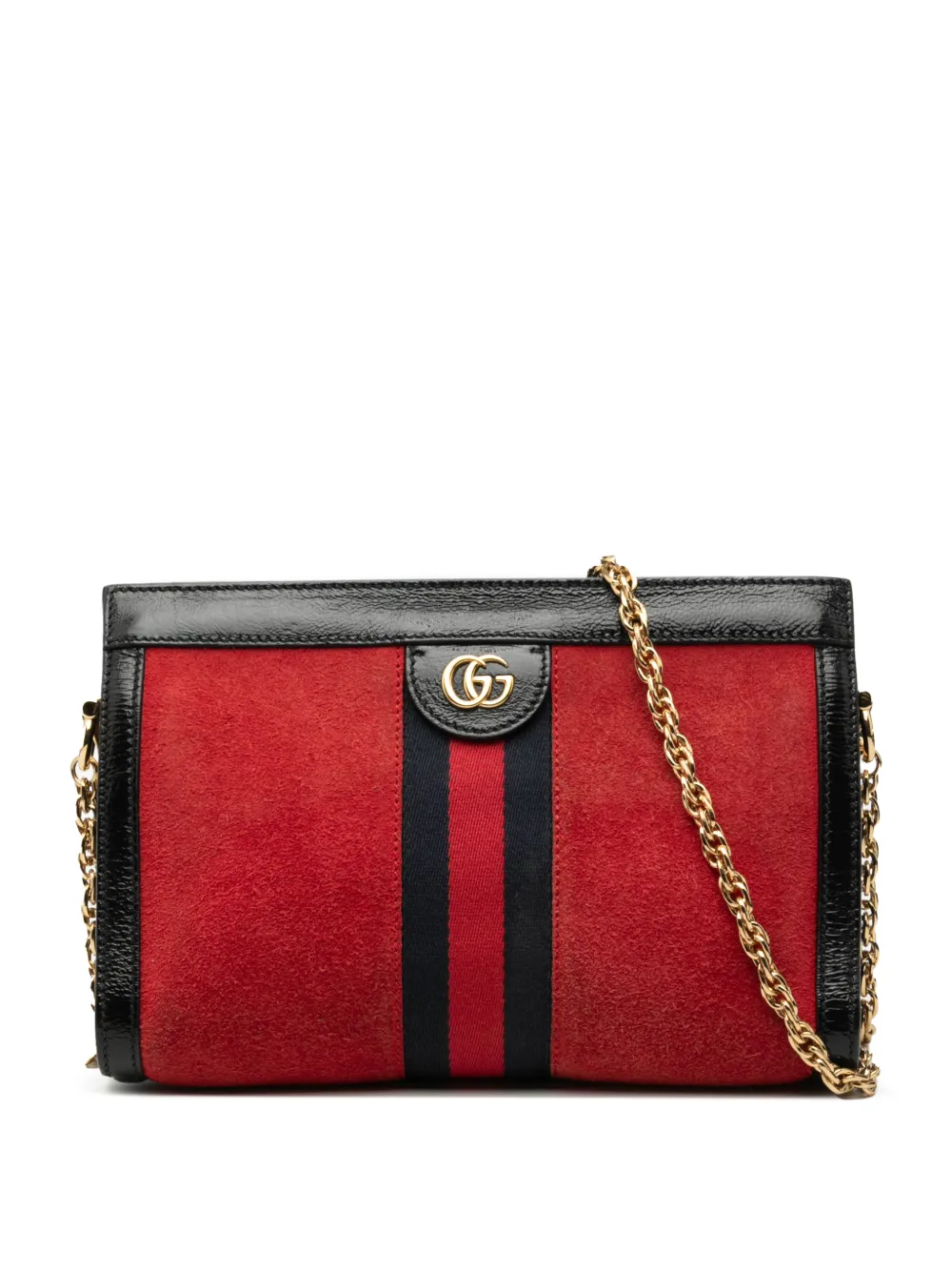 Gucci Pre-Owned 2016-2025 Small Suede Ophidia Chain crossbody bag - Rosso