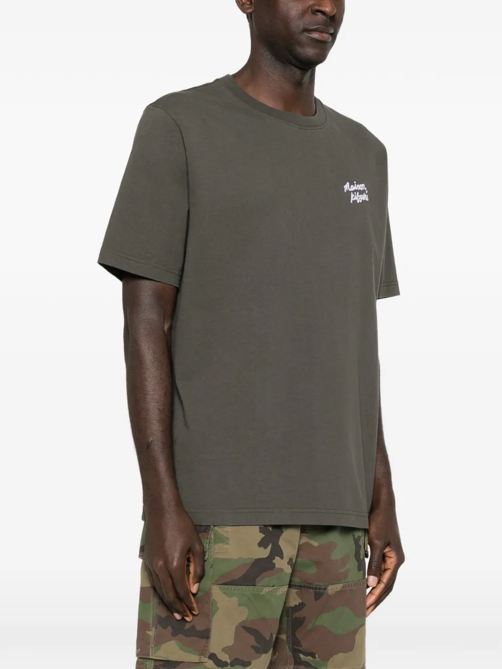 Maison Kitsuné T-shirt met logoprint Grijs