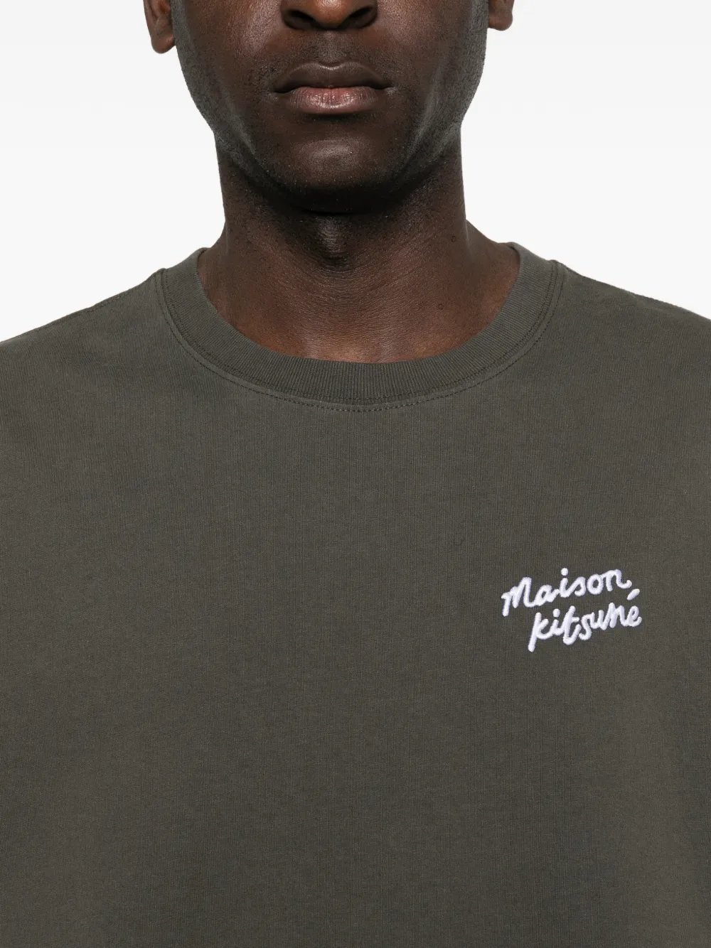 Maison Kitsuné T-shirt met logoprint Grijs