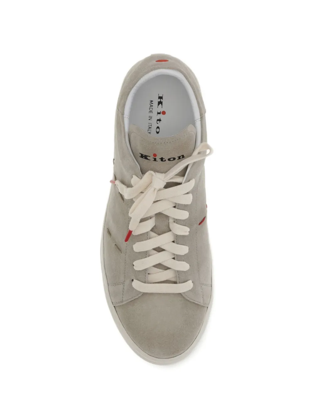Kiton stitch-detail sneakers Grijs