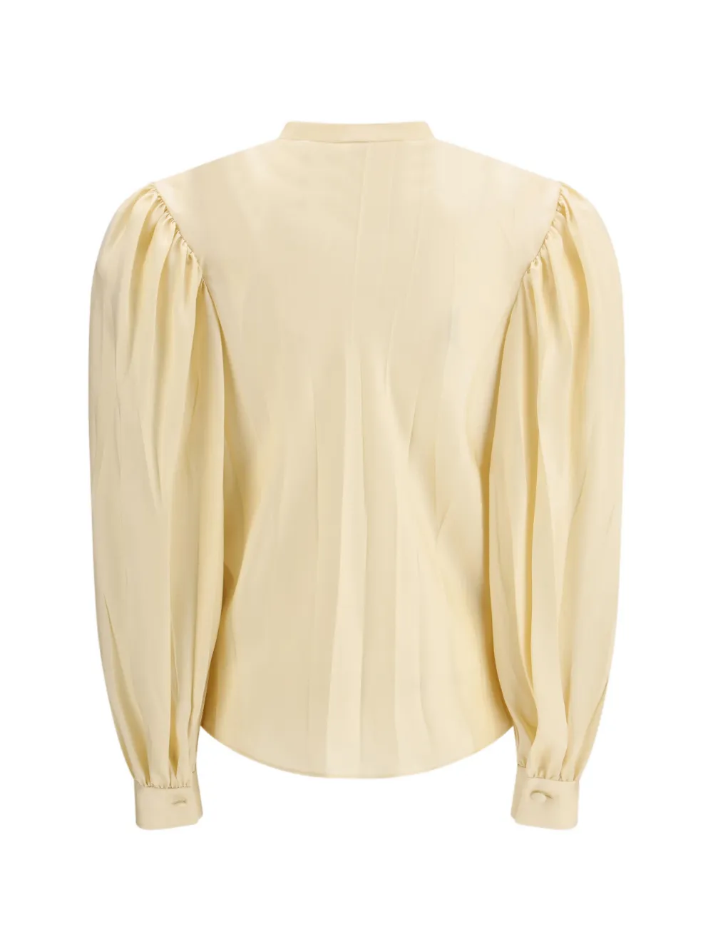  Gucci Ruffled Silk Twill Shirt - Neutrals 