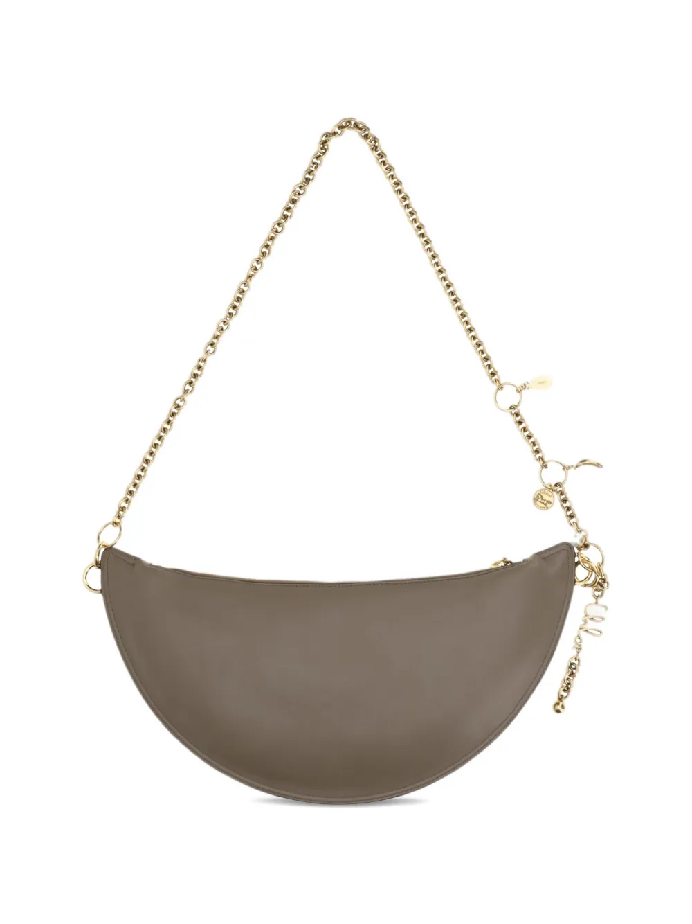 Chloé Icons leren schoudertas met ketting Grijs