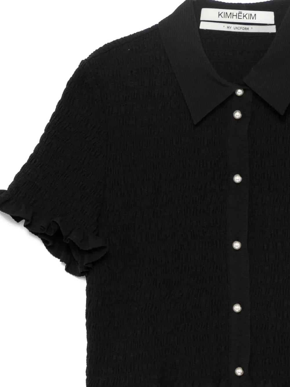  Kimhekim Lena Cropped Shirt - Black 
