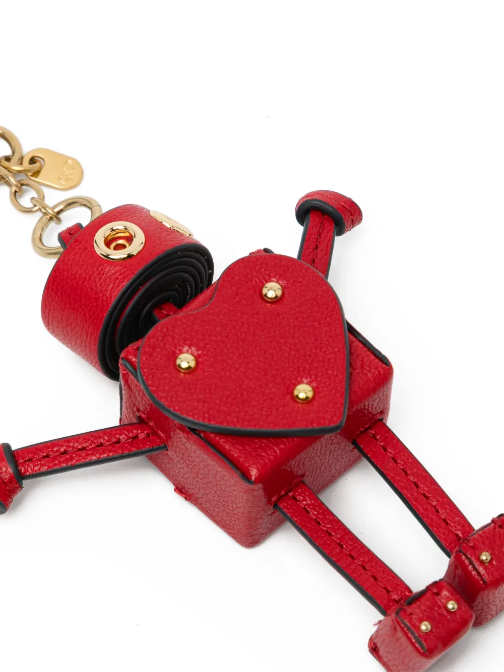 Anya Hindmarch Studs Heart Keyring - Red 