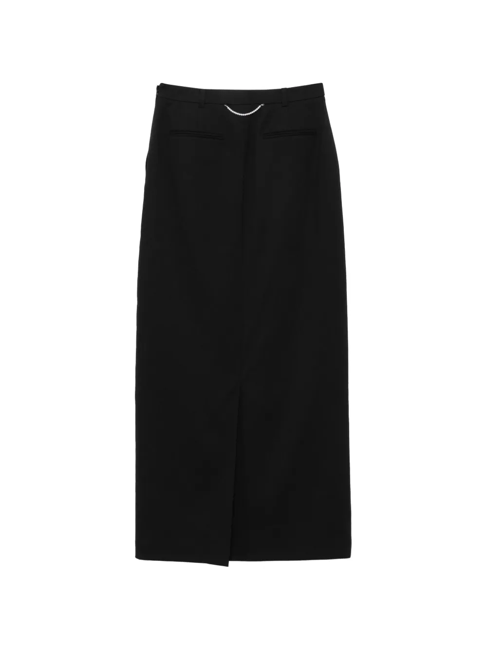  Kimhekim Faux-pearl-chain Maxi Skirt - Black 