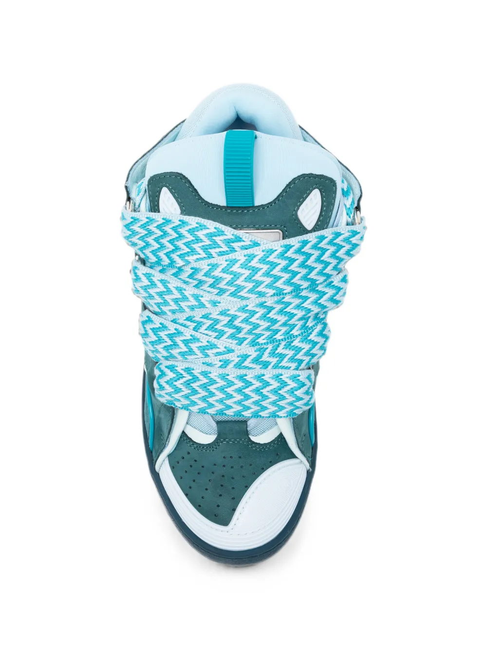 Lanvin Curb sneakers met veters met visgraat-patroon Blauw