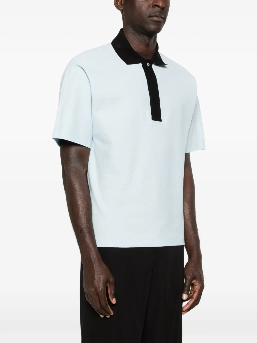 Lanvin Poloshirt met contrasterende afwerking Blauw