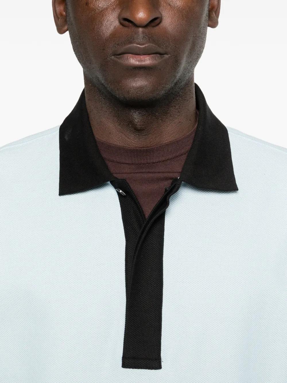 Lanvin Poloshirt met contrasterende afwerking Blauw