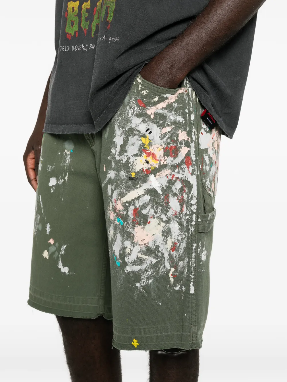 GALLERY DEPT. Shorts met print Groen