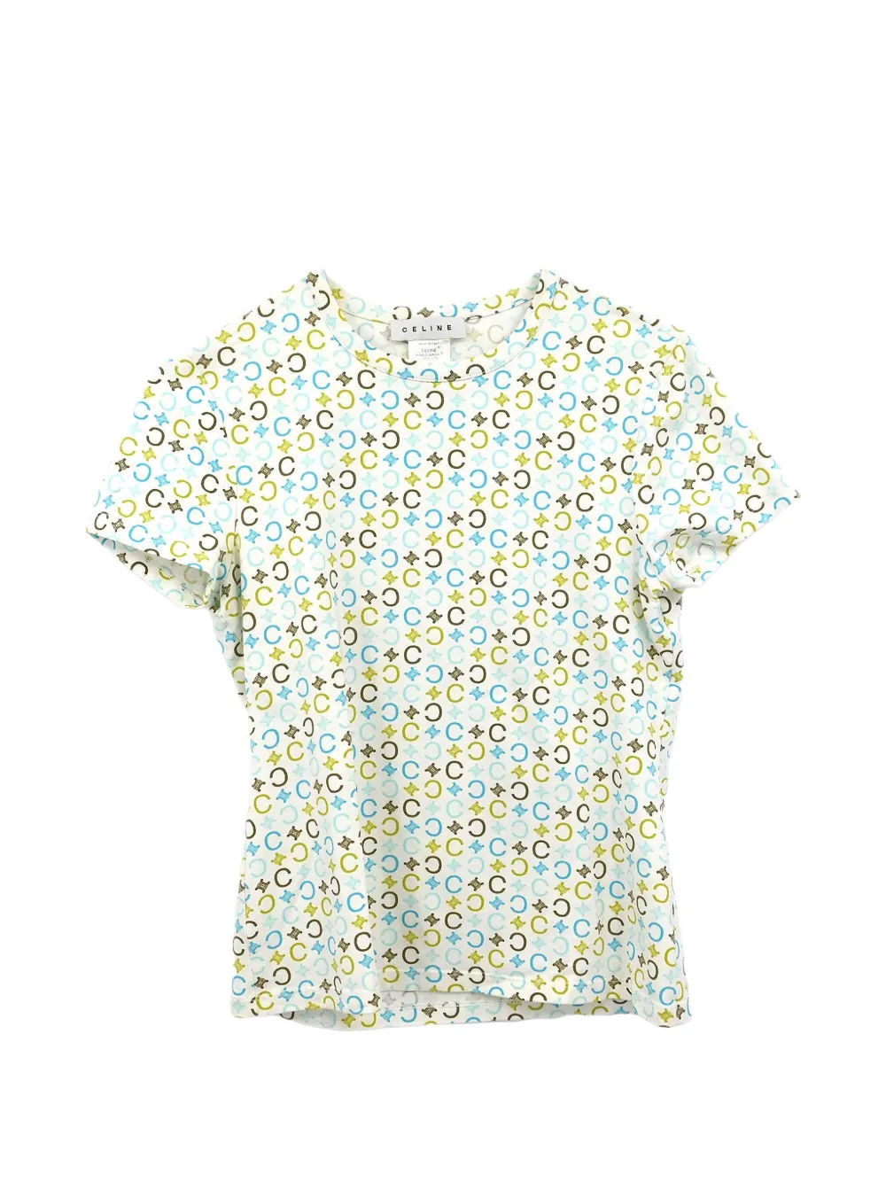 Celine Pre-Owned 1990-2000s Macadam T-shirt - Blanc Celine Pre-Owned 1990-2000s Macadam T-shirt - Blanc