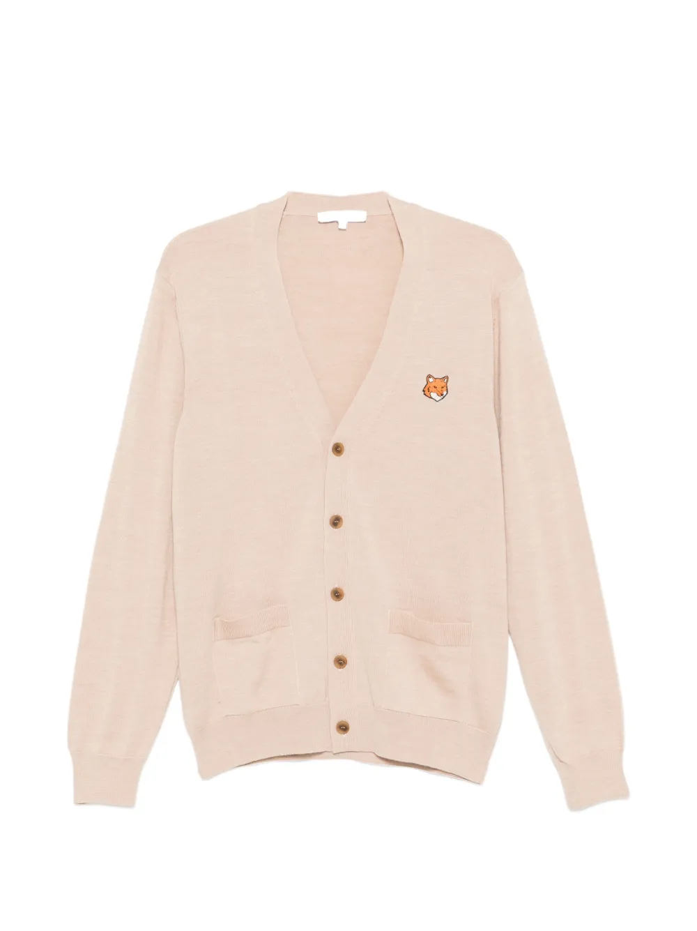 Maison Kitsuné fox-motif pocket cardigan - Toni neutri