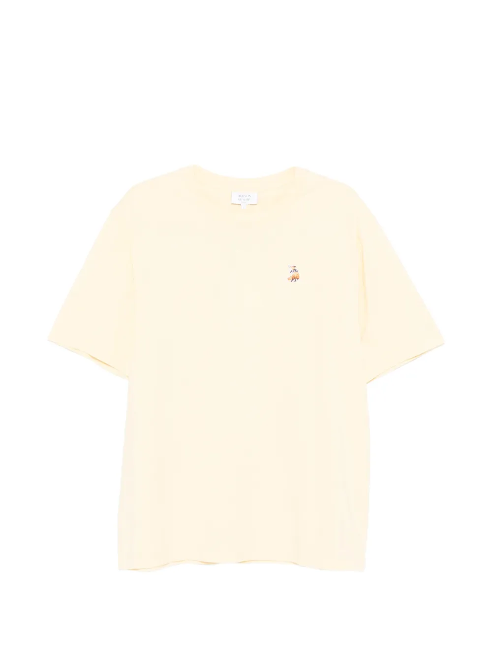 Maison Kitsuné embroidered T-shirt - Giallo