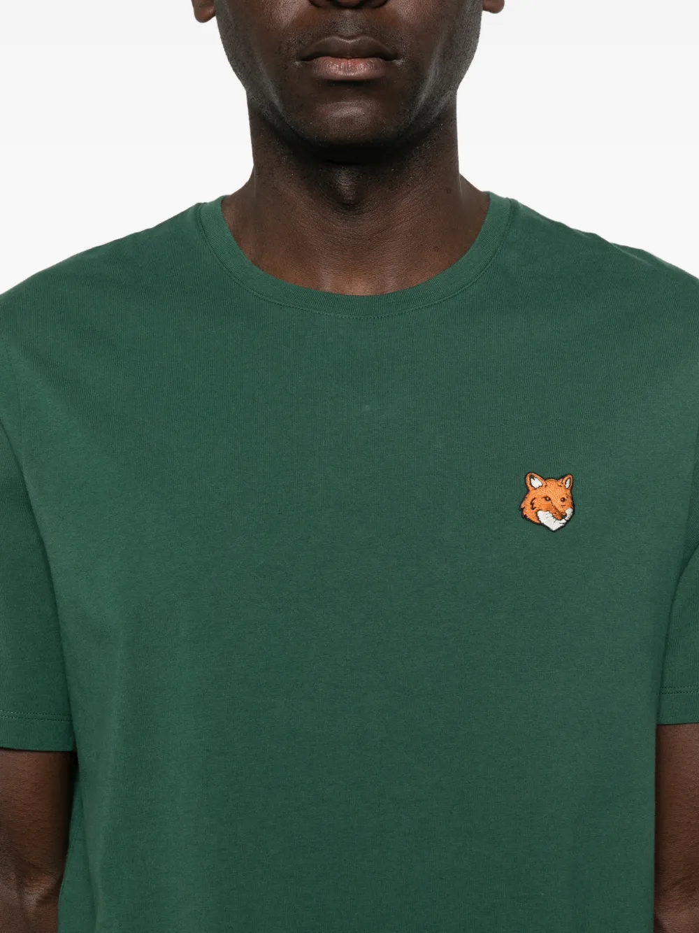 Maison Kitsuné T-shirt met vospatroon Groen