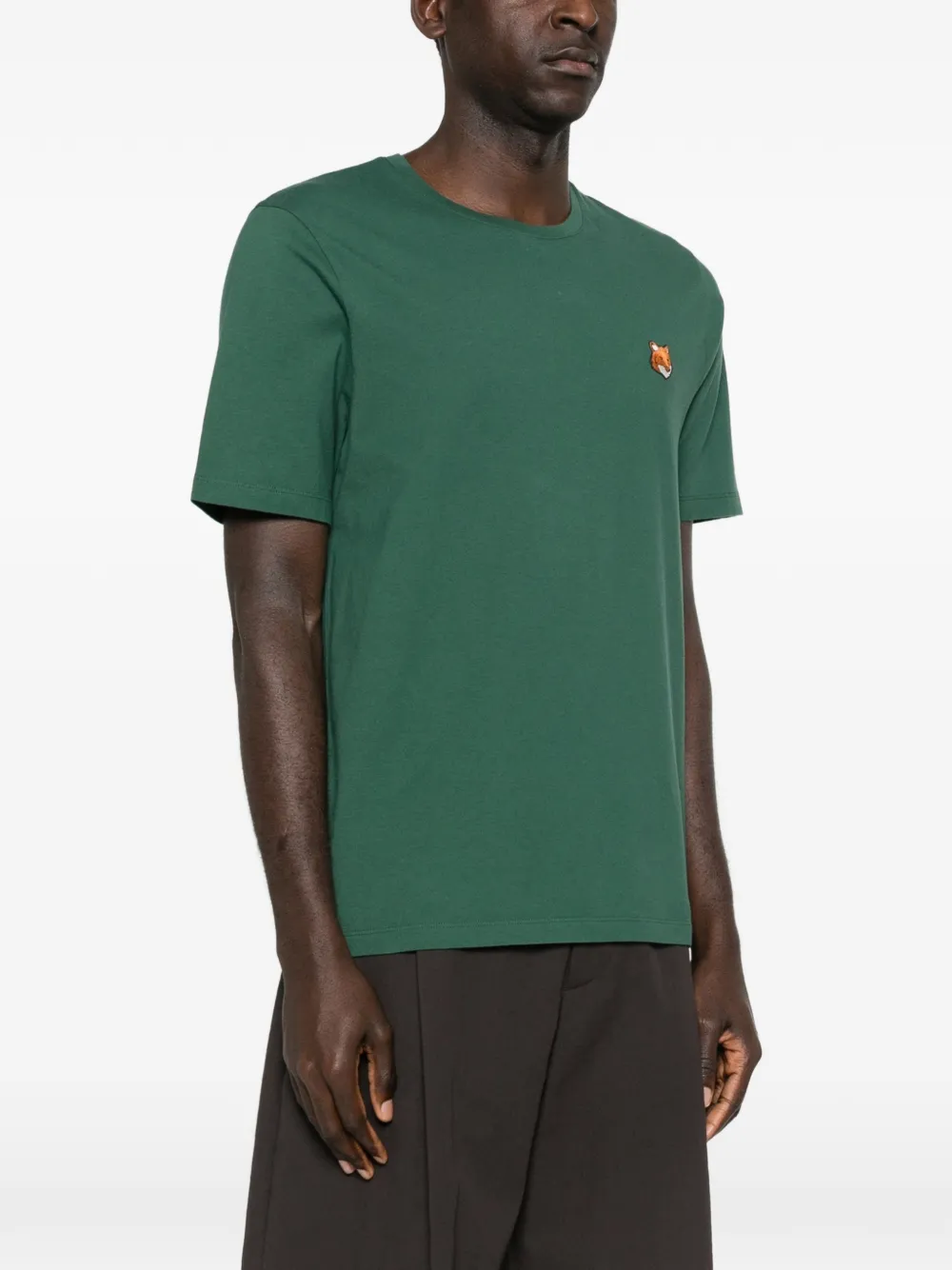 Maison Kitsuné T-shirt met vospatroon Groen