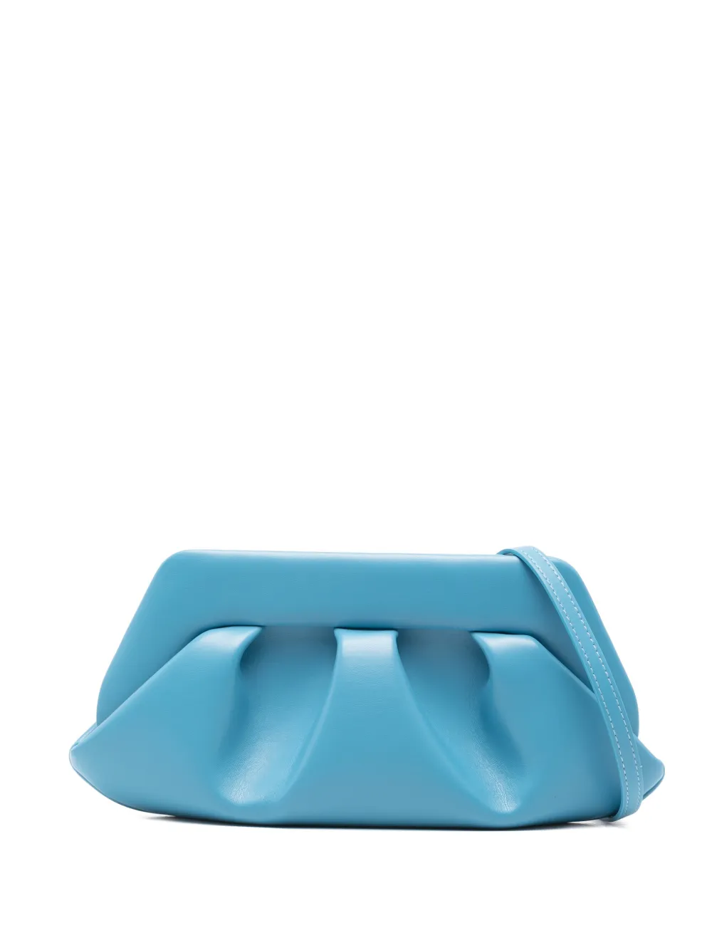 Themoirè gathered clutch bag - Blu