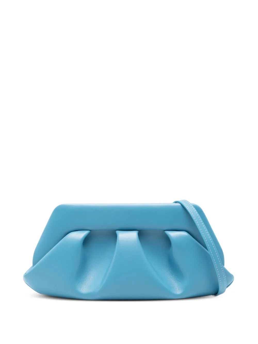 Themoirè gathered clutch bag - Blu