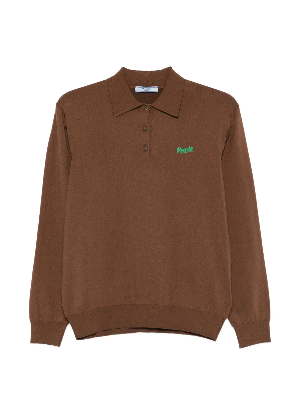 Prada knitted polo shirt - Marrone