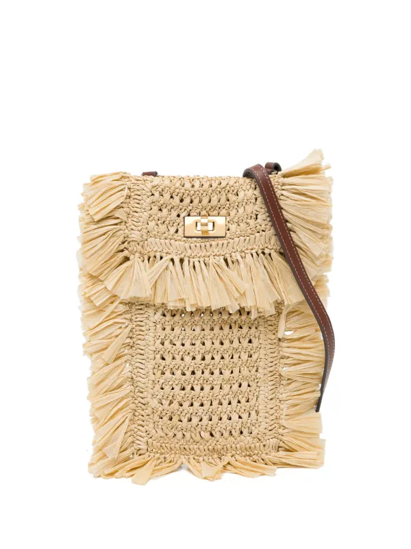 Anya Hindmarch Raffia Crossbody Bag in Neutrals