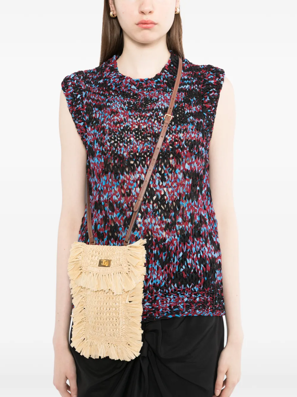Anya Hindmarch Raffia Crossbody Bag in Neutrals, view 2