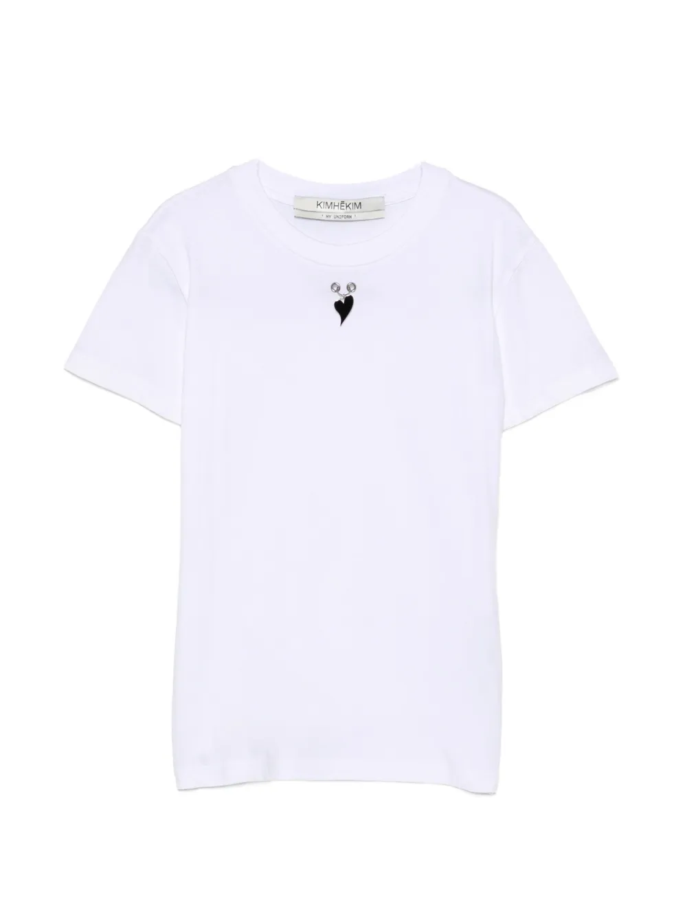 Kimhekim heart-charm T-shirt - Bianco