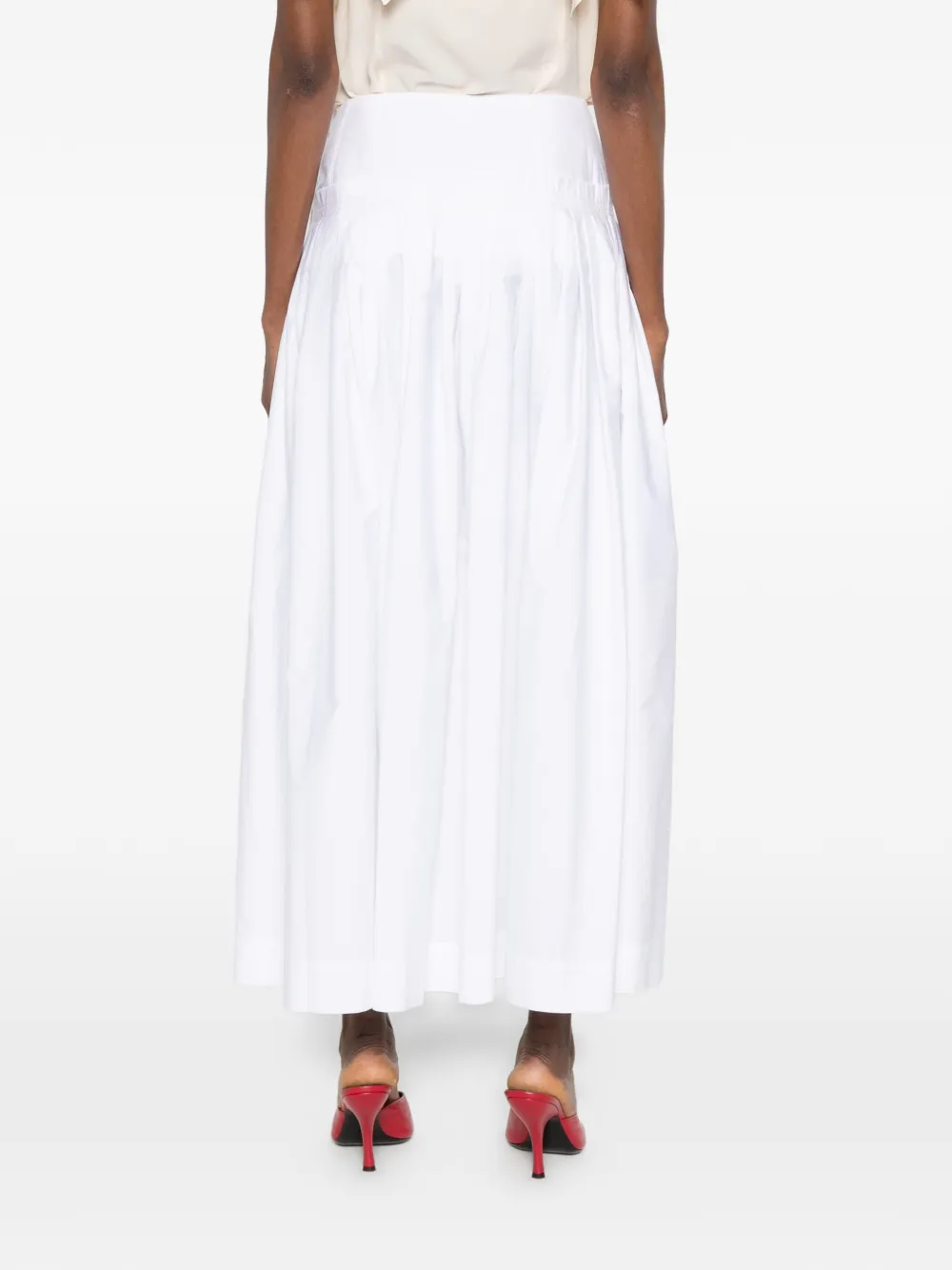 Lanvin Maxi-rok met plooien en knopen Wit