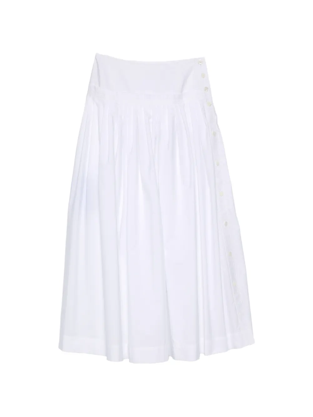 Lanvin pleated buttoned maxi skirt - Bianco